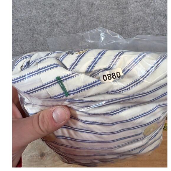 Vintage 90s Tommy Hilfiger Button Up Shirt Mens XL Blue Striped Short Sleeve - Picture 6 of 6